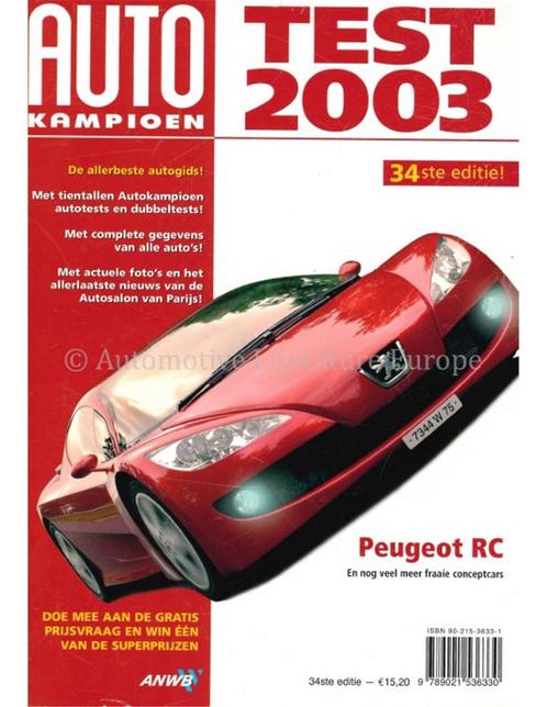 2003 AUTOTEST JAARBOEK NEDERLANDS, Boeken, Auto's | Boeken, Ophalen of Verzenden