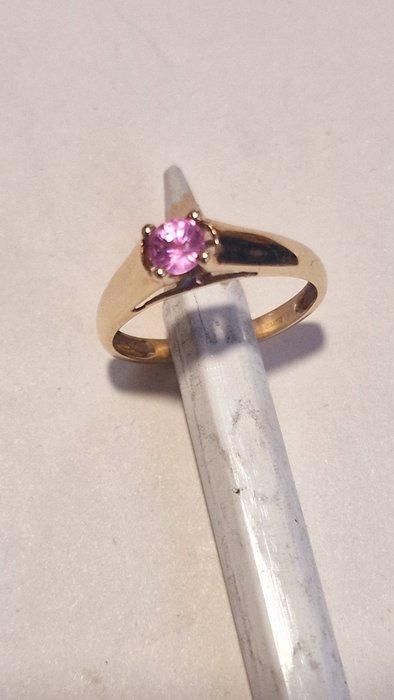 Ring - 9 kt. Geel goud Saffier, Handtassen en Accessoires, Ringen