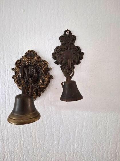 Cloche décorative - Set van 2 Brons/messing service bellen, Antiquités & Art, Curiosités & Brocante