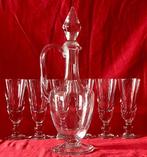 Service à boisson (7) - Service de 6 verres en cristal en, Antiquités & Art