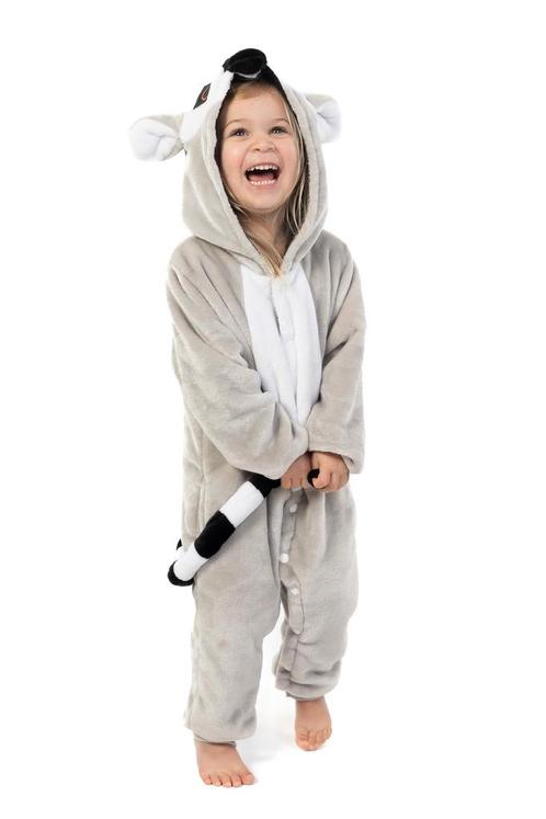 Onesie Lemur Ringstaartmaki Pak 140-146 Ringstaartmakipak Ko, Kinderen en Baby's, Carnavalskleding en Verkleedspullen, Nieuw, Ophalen of Verzenden