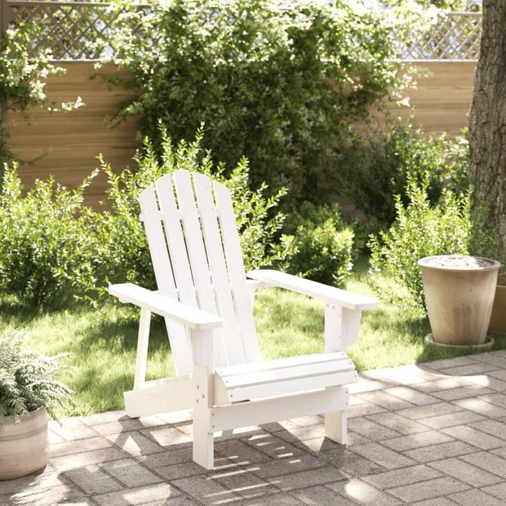 Adirondack Stoel Wit | Retour Deal | 40% Korting (tuinstoel), Tuin en Terras, Tuinstoelen, Nieuw, Hout, Verzenden