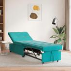 vidaXL 3-in-1 Uittrekbare Sofa Bed in Turquoise Velours, Huis en Inrichting, Verzenden, Nieuw