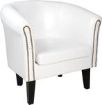 Fauteuil met armleuning - Relaxstoel -  Wit - MIADOMODO, Huis en Inrichting, Fauteuils, Verzenden, Nieuw