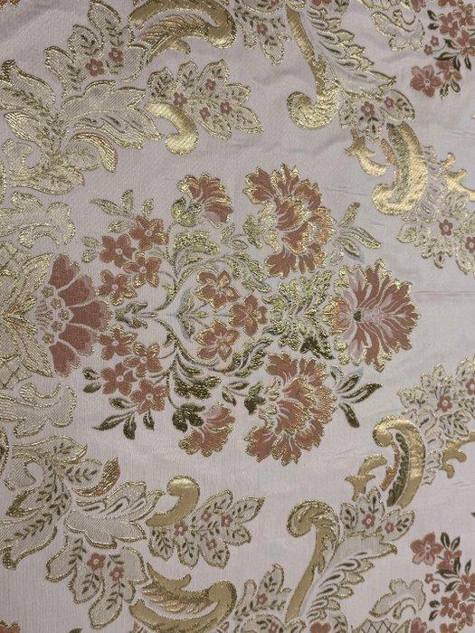 Damastweefsel in barokstijl met goudborduursels en antieke, Antiek en Kunst, Antiek | Tapijten, Tafelkleden en Textiel