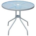 vidaXL Table de bistro Gris 80x71 cm Acier, Jardin & Terrasse, Neuf, Verzenden