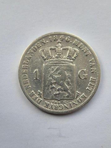 Nederland. Willem II. 1 Gulden 1846 Fleur de Lis (Zonder beschikbaar voor biedingen