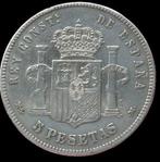 Spanje. Alfonso XII. 5 Pesetas 1885 *1887 MSM. (Zonder