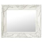 vidaXL Miroir mural style baroque 50x40 cm Blanc, Maison & Meubles, Accessoires pour la Maison | Miroirs, Verzenden, Neuf