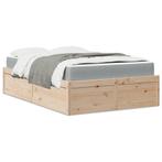 vidaXL Lit avec matelas 140x190 cm bois massif de pin, Verzenden, Neuf