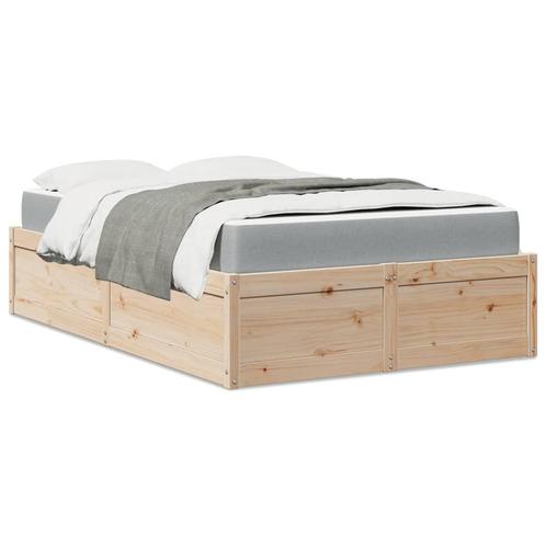 vidaXL Lit avec matelas 140x190 cm bois massif de pin, Maison & Meubles, Chambre à coucher | Lits, Neuf, Envoi