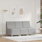 vidaXL Sofa Stoel 3 pcs Wolken grijs 55 x 74 x 82 cm Stof, Verzenden, Nieuw