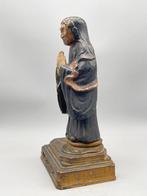 Hand-Carved Wooden Buddha Statue - Statue Bois - Japon (Sans, Antiquités & Art