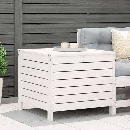 vidaXL Repose-pied de jardin blanc 62x63,5x53,5 cm bois, Jardin & Terrasse, Ensembles de jardin, Neuf, Envoi