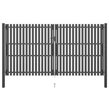 vidaXL Poort 4x2,5 m staal antraciet, Verzenden