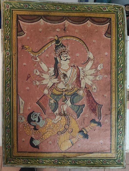 SHIVA schilderij - India - 20e eeuw, Antiek en Kunst, Kunst | Niet-Westerse kunst