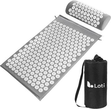 Tweedekans | Loti Spijkermat met Spijkerkussen – Grijs/Wit – beschikbaar voor biedingen