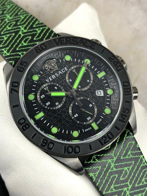 Versace - Greca Dome Chronograph - VE6K002 23 - Heren -, Handtassen en Accessoires, Horloges | Heren