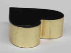 Kunststof hartvorm Goud 15x16x7cm. tafeldecoratie, Nieuw