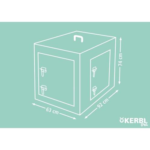 Transportbox bench met tralies 92x63x74cm - inklapbaar en, Dieren en Toebehoren, Honden-accessoires, Nieuw