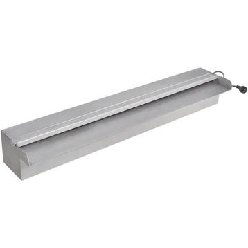 vidaXL Zwembadwaterval met LEDs rechthoekig 60 cm roestvrij, Verzenden