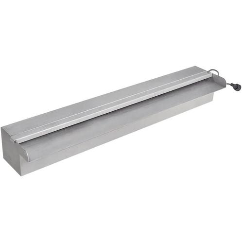 vidaXL Zwembadwaterval met LEDs rechthoekig 60 cm roestvrij, Tuin en Terras, Waterpartijen en Fonteinen, Nieuw, Verzenden