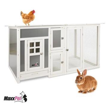 MaxxPet Konijnenhok - Buitenverblijf - 154x56x70cm, Dieren en Toebehoren, Rat, 110 cm of meer, 60 tot 90 cm, Nieuw
