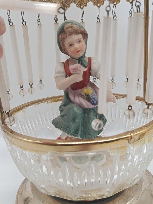 Grande Carillon da Tavolo con Scultura in Porcellana Biscuit, Antiek en Kunst, Curiosa en Brocante