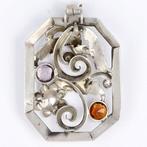 Citrine & Améthyste .950/1000 Argent - Pendentif