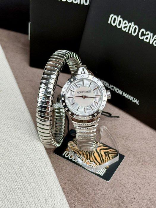 Just Cavalli - Signature Snake watch silver MOP dial -, Handtassen en Accessoires, Horloges | Heren