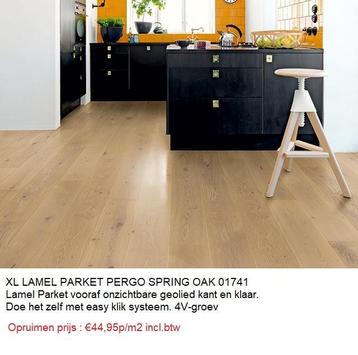 XL Lamel Parket Klik Spring Oak Natuur Eiken vooraf geolied disponible aux enchères