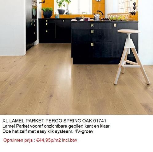 XL Lamel Parket Klik Spring Oak Natuur Eiken vooraf geolied, Huis en Inrichting, Stoffering | Vloerbedekking, Bruin, 75 m² of meer