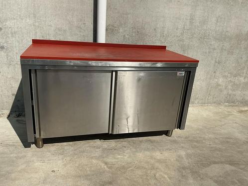 RVS Werkkast Snijtafel met opbergruimte 150 cm Horeca, Zakelijke goederen, Horeca | Keukenapparatuur, Gebruikt, Inox Meubilair
