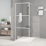 vidaXL Inloopdouchewand 80x195 cm transparant ESG-glas wit, Doe-het-zelf en Bouw, Sanitair, Verzenden, Nieuw