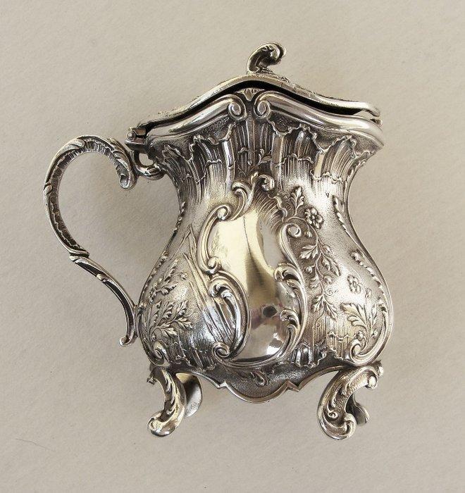 Fine French 950 Silver Mustard Pot - Paris 1890, Antiek en Kunst, Antiek | Zilver en Goud
