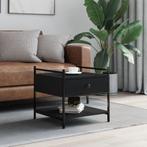 vidaXL Salontafel 50x50x50 cm bewerkt hout zwart, Huis en Inrichting, Tafels | Salontafels, Verzenden, Nieuw