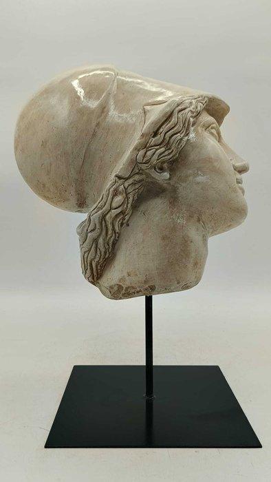 sculptuur, Testa di Atena - 38 cm - marmerstof, Antiek en Kunst, Curiosa en Brocante