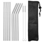 Fako Bijoux - RVS Rietjes Set -  8 Herbruikbare Rietjes - 4, Verzenden, Nieuw