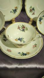 Limoges - Service à café (16) - Porcelaine, Plaqué or, Antiek en Kunst