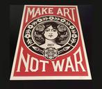 Shepard Fairey (OBEY) - Make Art Not War SIGNED, Antiek en Kunst