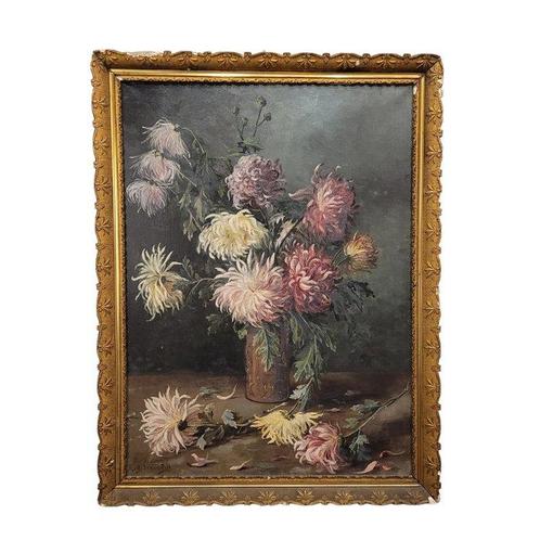 Marthe Danard Puig (XX) - Fleurs d’automne, Antiek en Kunst, Kunst | Schilderijen | Klassiek