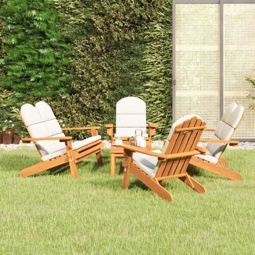 vidaXL 5-delige Loungeset Adirondack massief acaciahout, Tuin en Terras, Tuinsets en Loungesets, Loungeset, Nieuw, Verzenden
