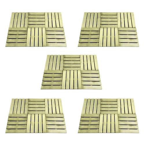 vidaXL 30 st Terrastegels 50x50 cm hout groen, Doe-het-zelf en Bouw, Vloerdelen en Plavuizen, Nieuw, Verzenden