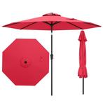 2dekans | Coast Terrasparasol 270 cm Wijnrood – Kantelbare, Ophalen of Verzenden, Nieuw