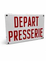 Emaille bord Depart Presserie - Emaille bord - Emaille, Antiek en Kunst