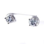 Zonder Minimumprijs - Oorbellen - 14 karaat Witgoud -, Nieuw