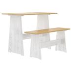 vidaXL Eettafel met bankje REINE massief grenenhout, Huis en Inrichting, Verzenden, Nieuw