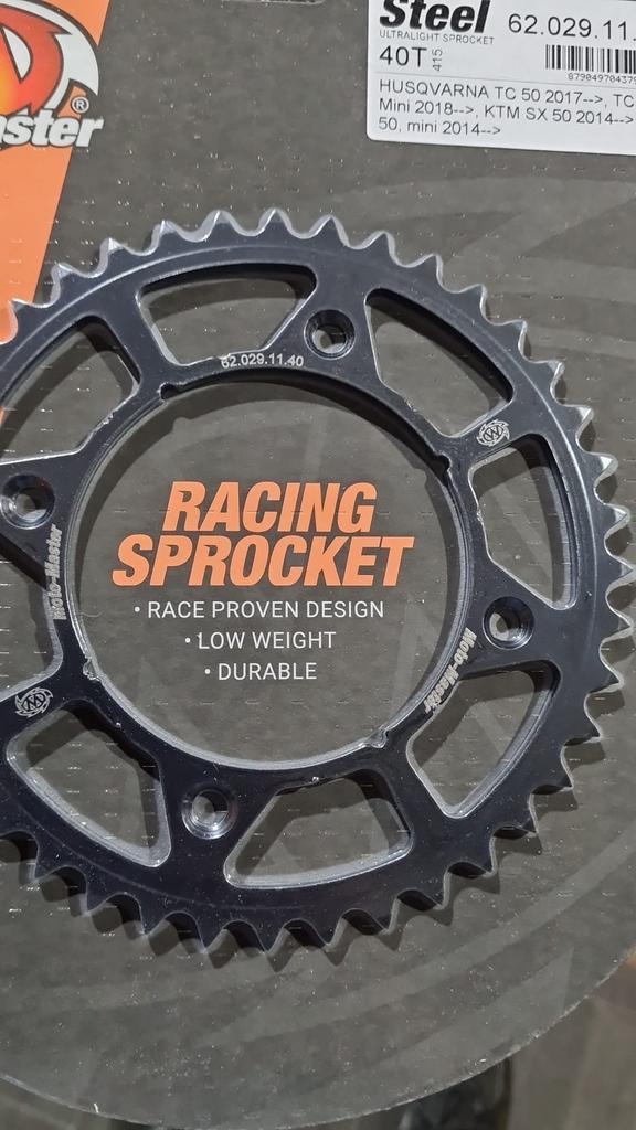 Moto Master achtertandwiel 40 tands staal KTM SX 50 2014- &a, Motoren, Onderdelen | Overige, Verzenden