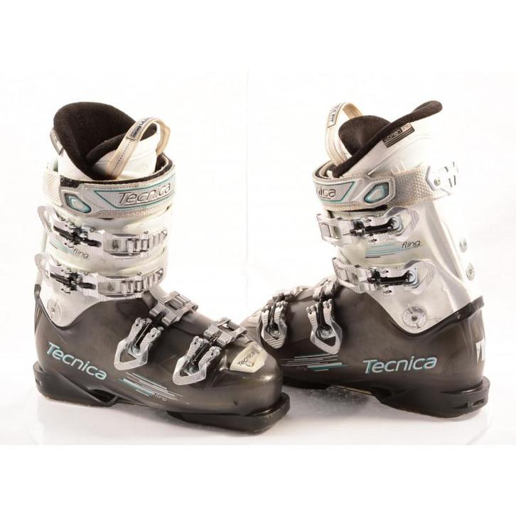 36,5 37 dames skischoenen TECNICA FLING transp/white, QUADRA, Sport en Fitness, Skiën en Langlaufen, Ski, Schoenen, Gebruikt, Overige merken