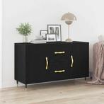 vidaXL Dressoir met lade Zwart eiken 100 x 36 x 60 cm, Huis en Inrichting, Kasten | Dressoirs, Verzenden, Nieuw